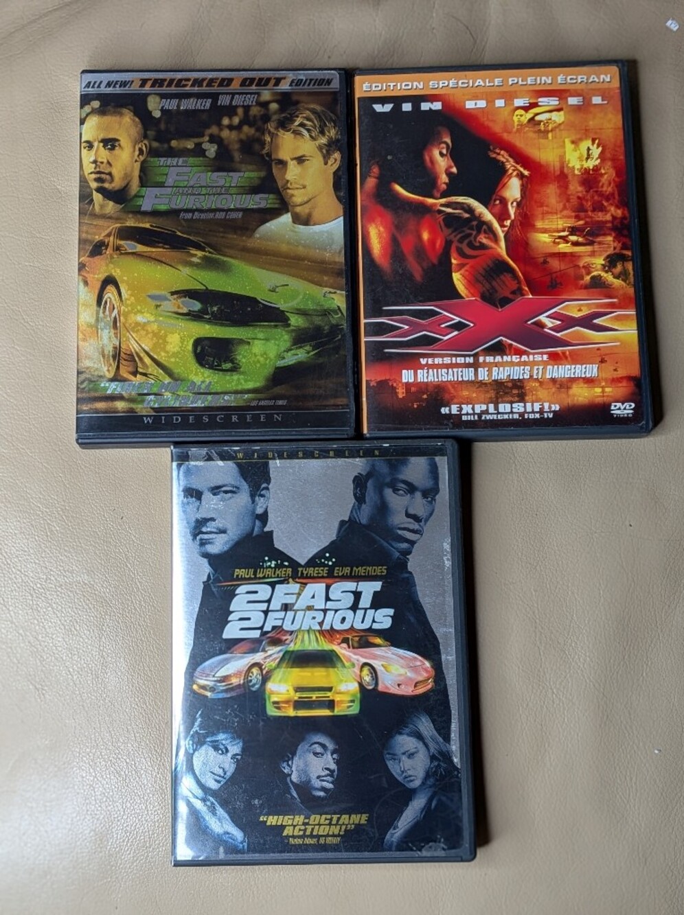 Fast & Furious/ XXX DVD Vin Diesel Paul Walker - Excellent Condition